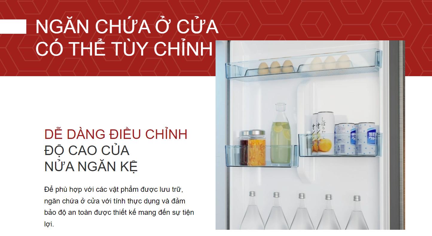 Tủ lạnh Hitachi 2 cánh ngăn đông trên Inverter 409 lít HRTN6443SGBKVN