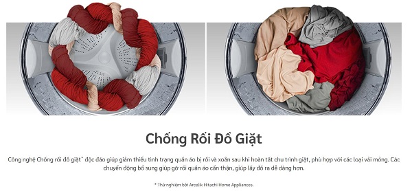 Máy giặt lồng đứng Hitachi Inverter 12 kg LTL 12MVJWT GG, model mới nhất giá tốt, Chương trình giặt, chống rối quần áo