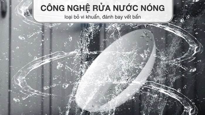 Máy rửa bát độc lập Hitachi 14 bộ HDF-F146VX, Cộng nghệ rửa nước nóng