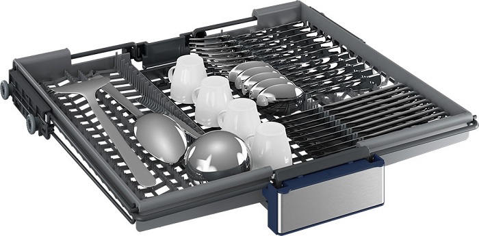 Máy rửa bát độc lập Hitachi HDF-F158CVGB New 15 bộ, giá tốt - Ngăn muỗng nĩa linh hoạt