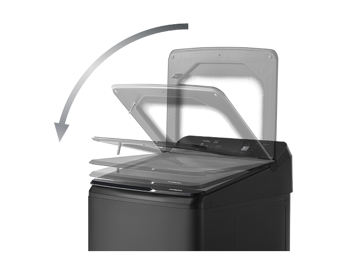 Thiết kế cửa trên dễ lấy quần áo, không tốn nhiều diện tích lắp đặt