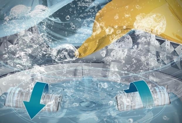 Máy giặt lồng đứng sử dụng nhiều nước hơn lồng ngang mỗi lần giặt.