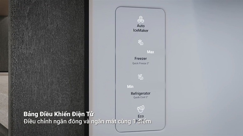 Tủ Lạnh Hitachi 2 Cánh Ngăn Đông Trên 374 lít HRTN6408SAGBKVN màu kính đen, đá tự động giá tốt - điều khiển điện tử