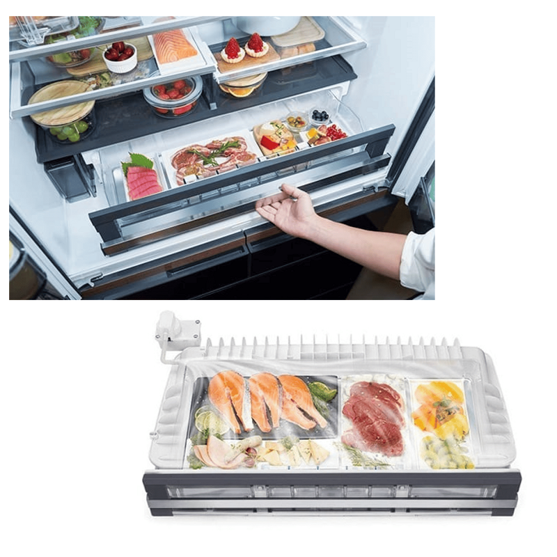 Tủ Lạnh Hitachi 6 cánh Nhập Khẩu Nhật Bản Inverter 670 lít R-GW670TV XM, model mới, màu gương xám khói