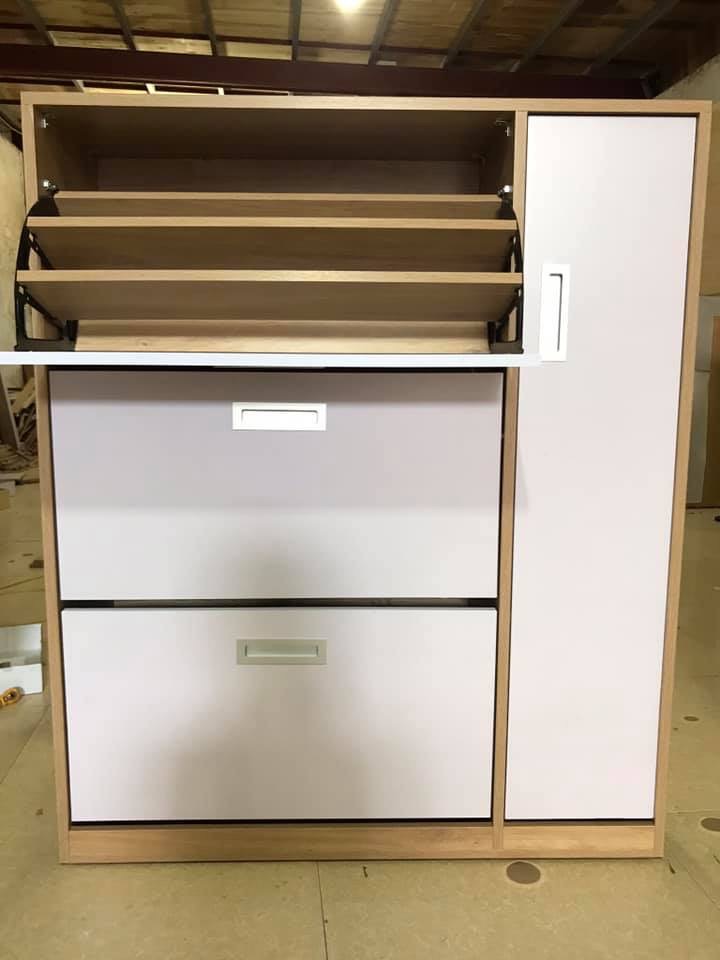 Tủ giầy thông minh gỗ công nghiệp MDF phủ melamin chống xước