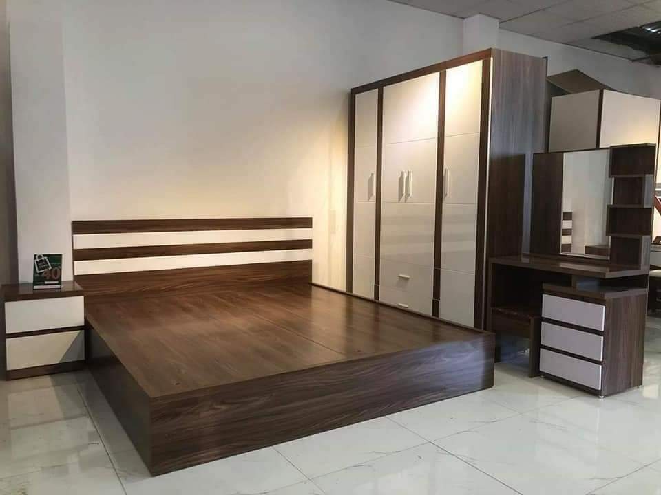 Bộ giường tủ gỗ công nghiệp