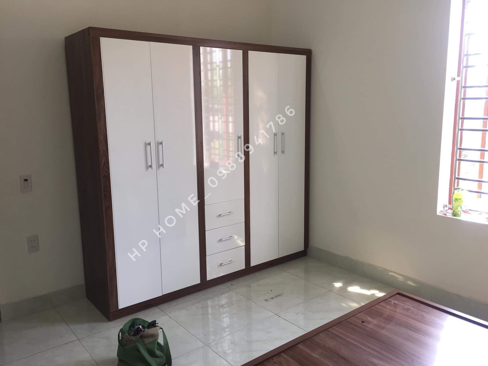 Tủ áo gỗ công nghiệp 5 cánh