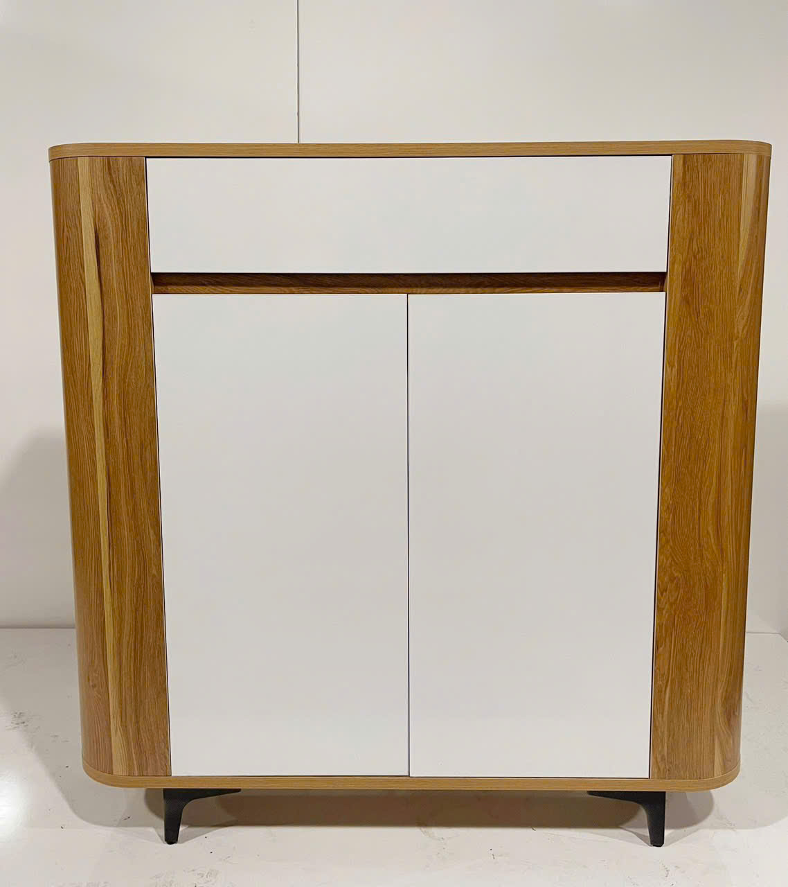 Tủ giày gỗ mdf 2 cánh bo cong
