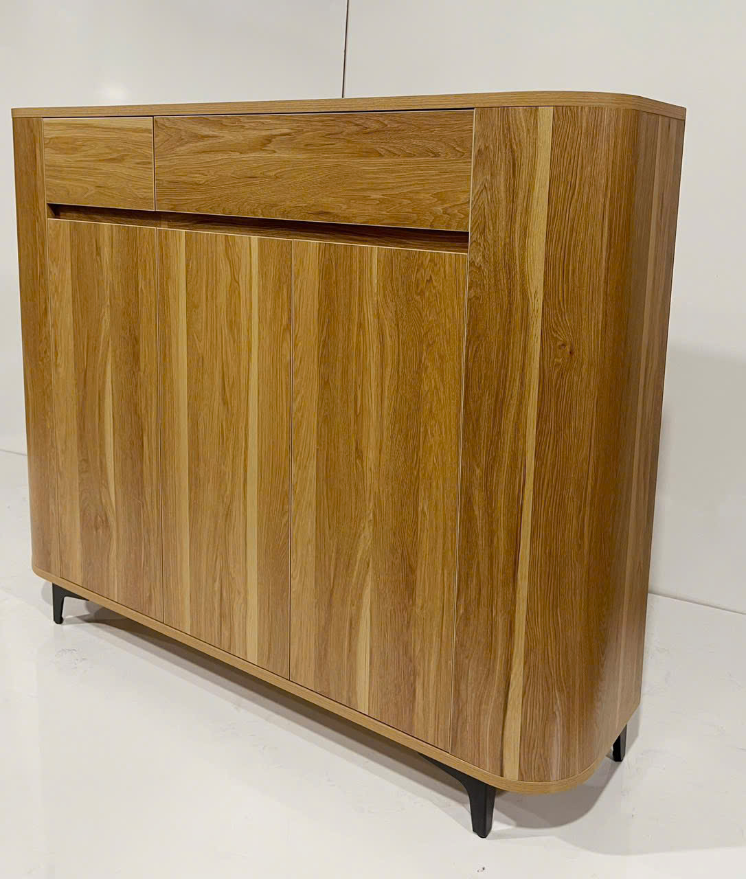 Tủ giày gỗ mdf 3 cánh bo cong