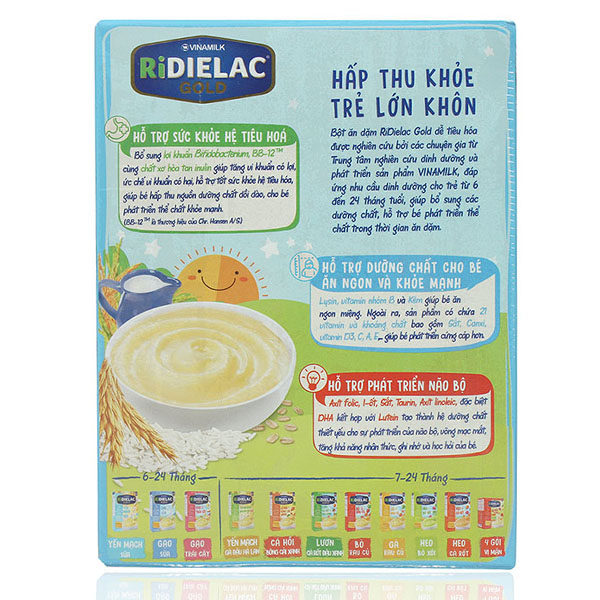 Bột ăn dặm Ridielac vị ngọt 50g x 4 gói