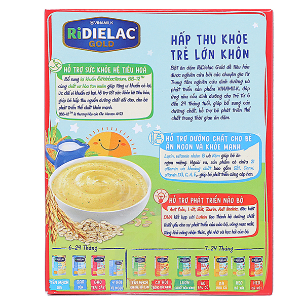 Bột ăn dặm Ridielac Gold 4 vị mặn 200g