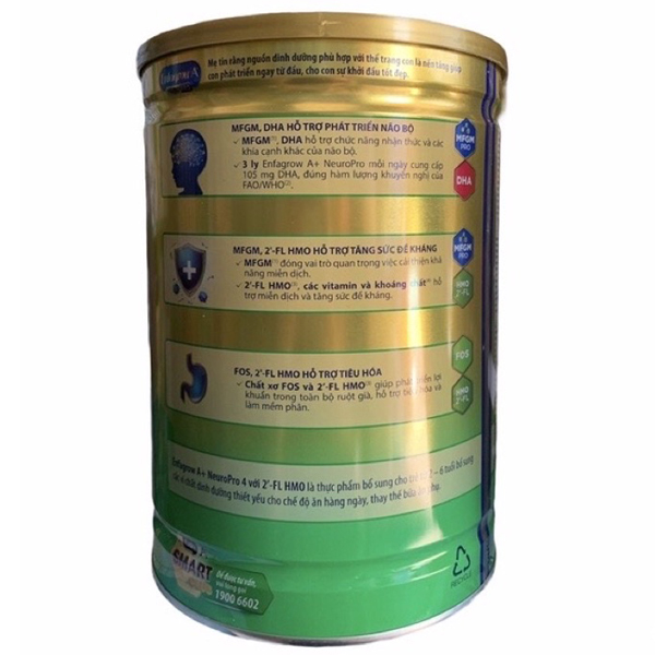 Sữa Enfagrow A+ NeuroPro số 4 2-6 tuổi 830g