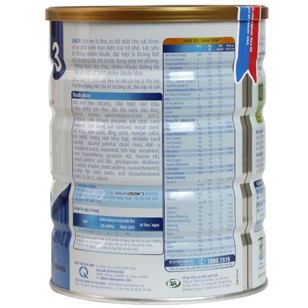 Sữa Abbott Grow 3 1-2 tuổi 900g