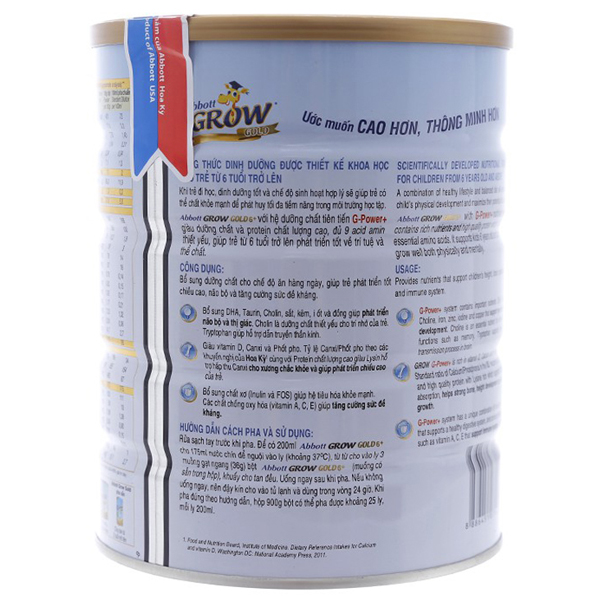 Sữa Abbott Grow 6+ trên 6 tuổi 900g