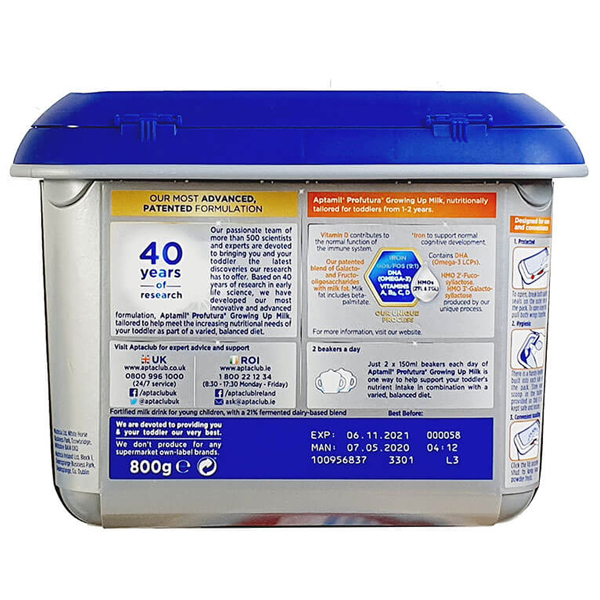 Sữa Aptamil Profutura Anh số 3 1-2 tuổi 800g