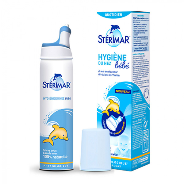 Xịt muối biển cá heo Sterimar hàng ngày màu vàng 0M+ 100ml