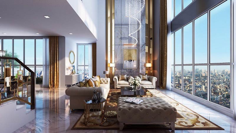 Thiết kế penthouse thông tầng