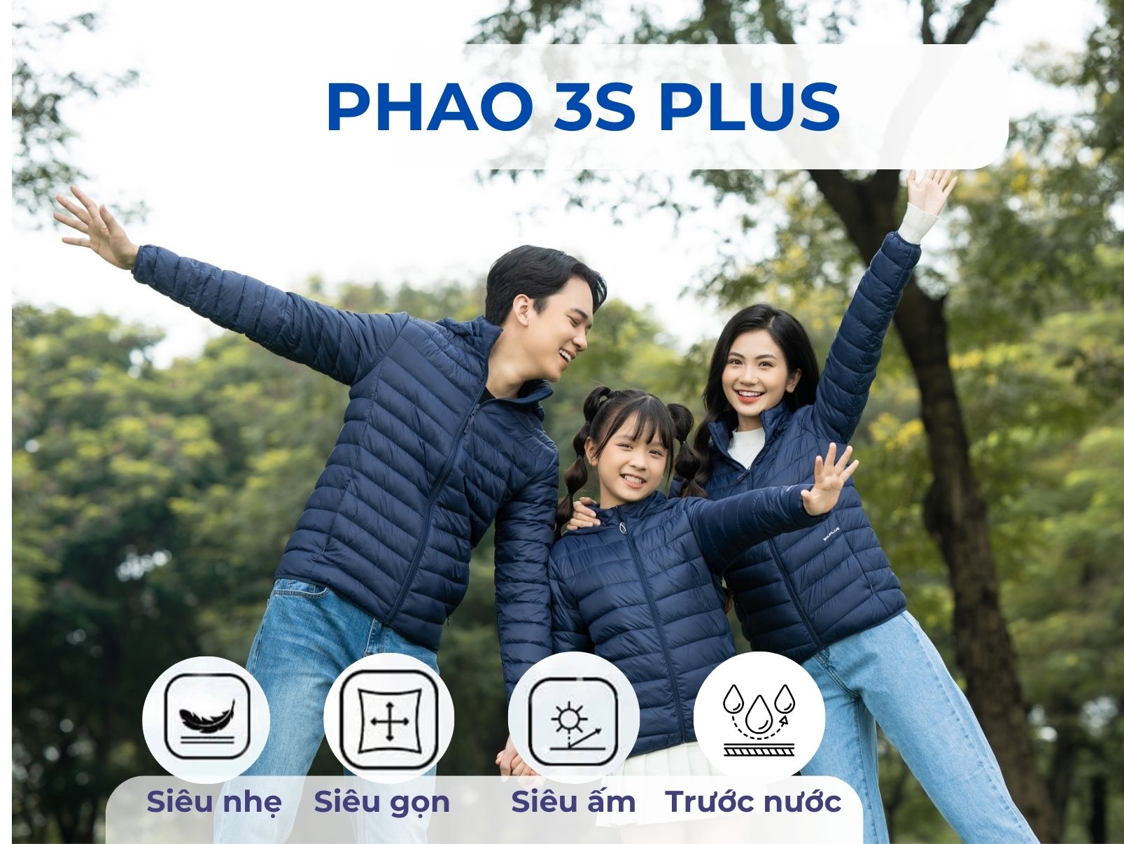 Áo Khoác Phao Nữ 3s Plus - Trượt Nước, Siêu Nhẹ