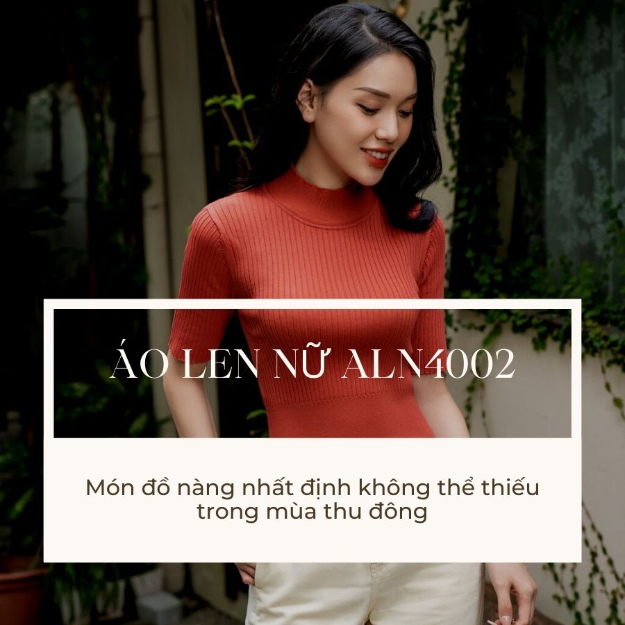 Áo Len Nữ Mỏng Cổ Cao 5cm