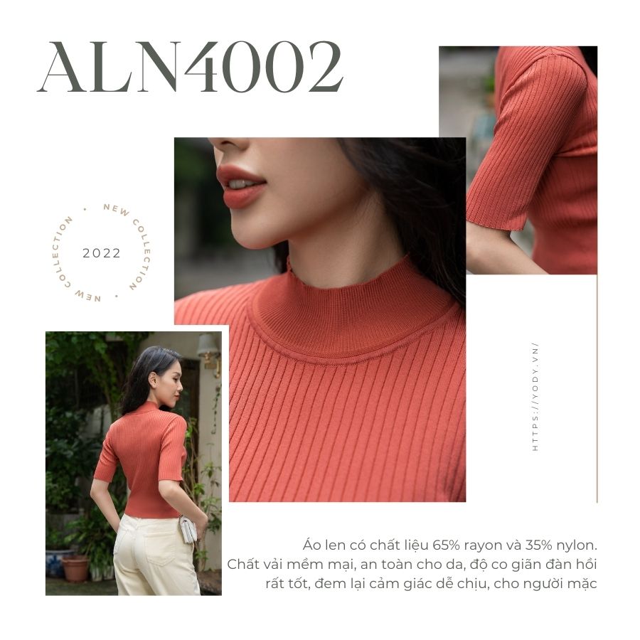 Áo Len Nữ Mỏng Cổ Cao 5cm