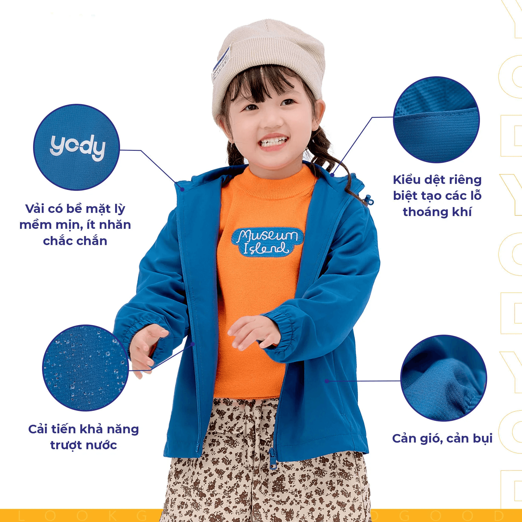 Áo Khoác Gió Thông Minh Trẻ Em Trượt Nước Cản Gió Cản Bụi