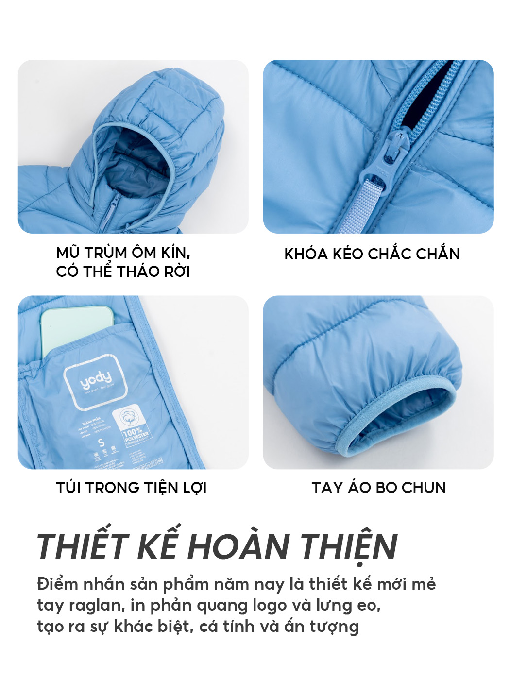 Áo Phao Nữ 3S Siêu Nhẹ Tay Raglan