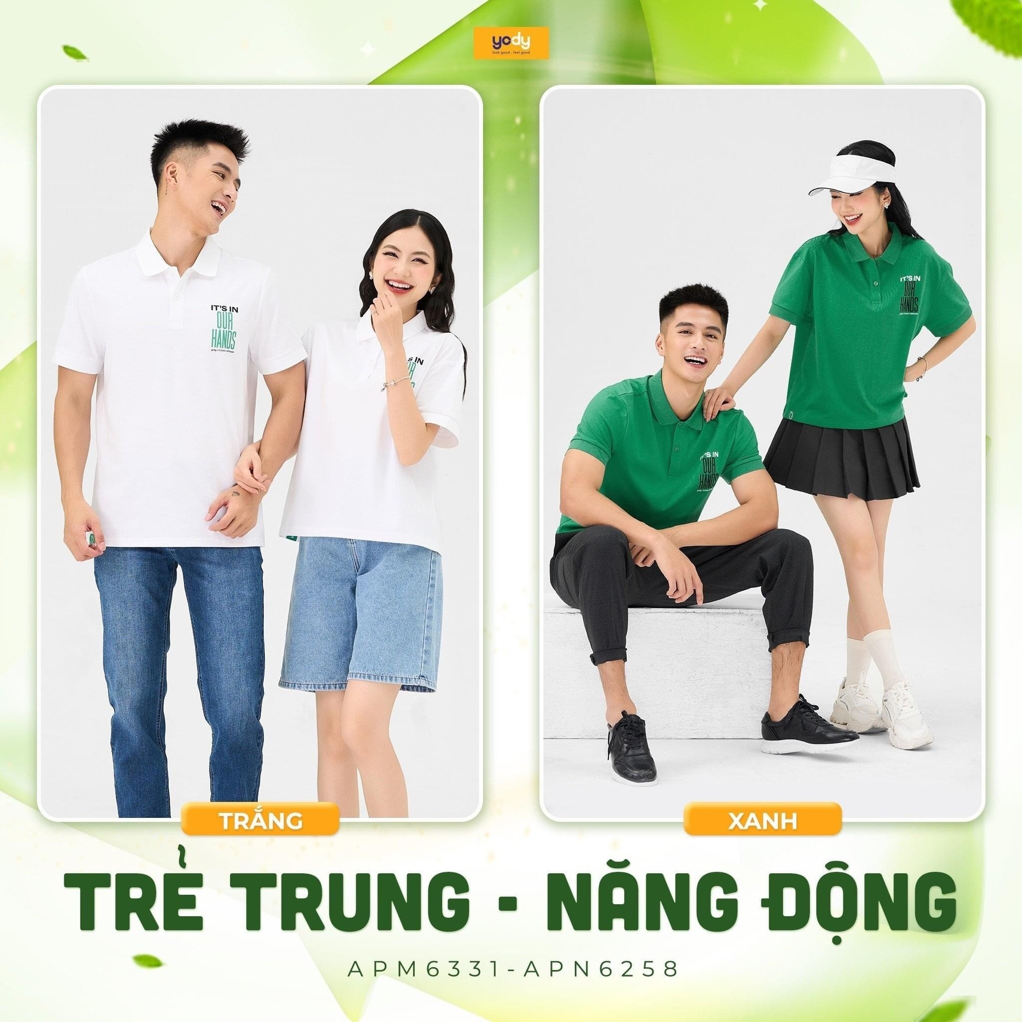 Polo Nam Recycle Clean Việt Nam Form Rộng