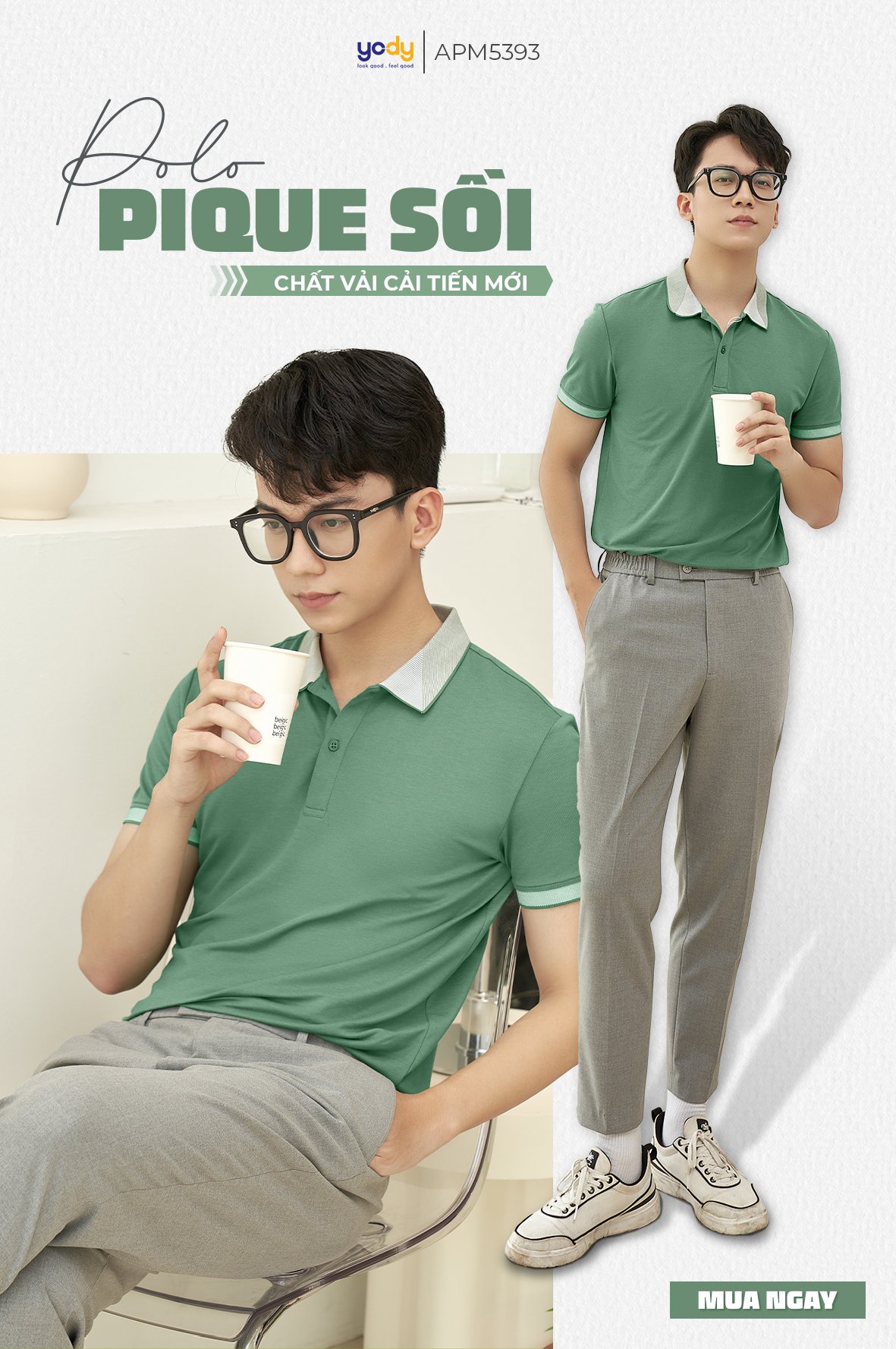 ao polo nam phối cổ đẹp