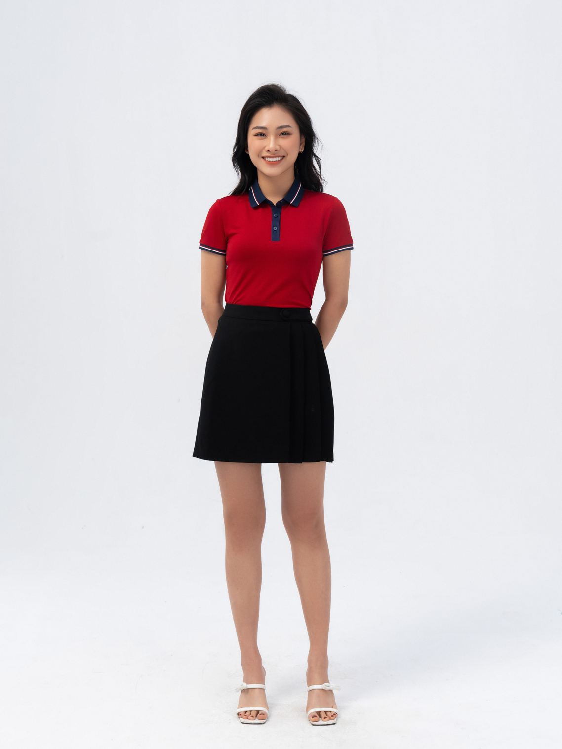 Áo Polo Nữ Coolmax Thoáng Mát Bo Cổ Phối Màu