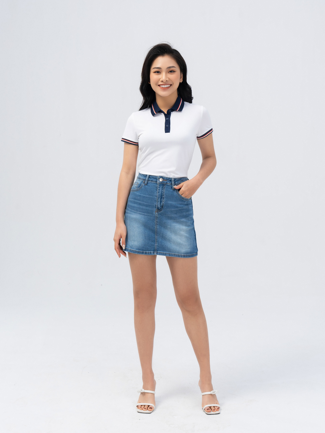 Áo Polo Nữ Coolmax Thoáng Mát Bo Cổ Phối Màu