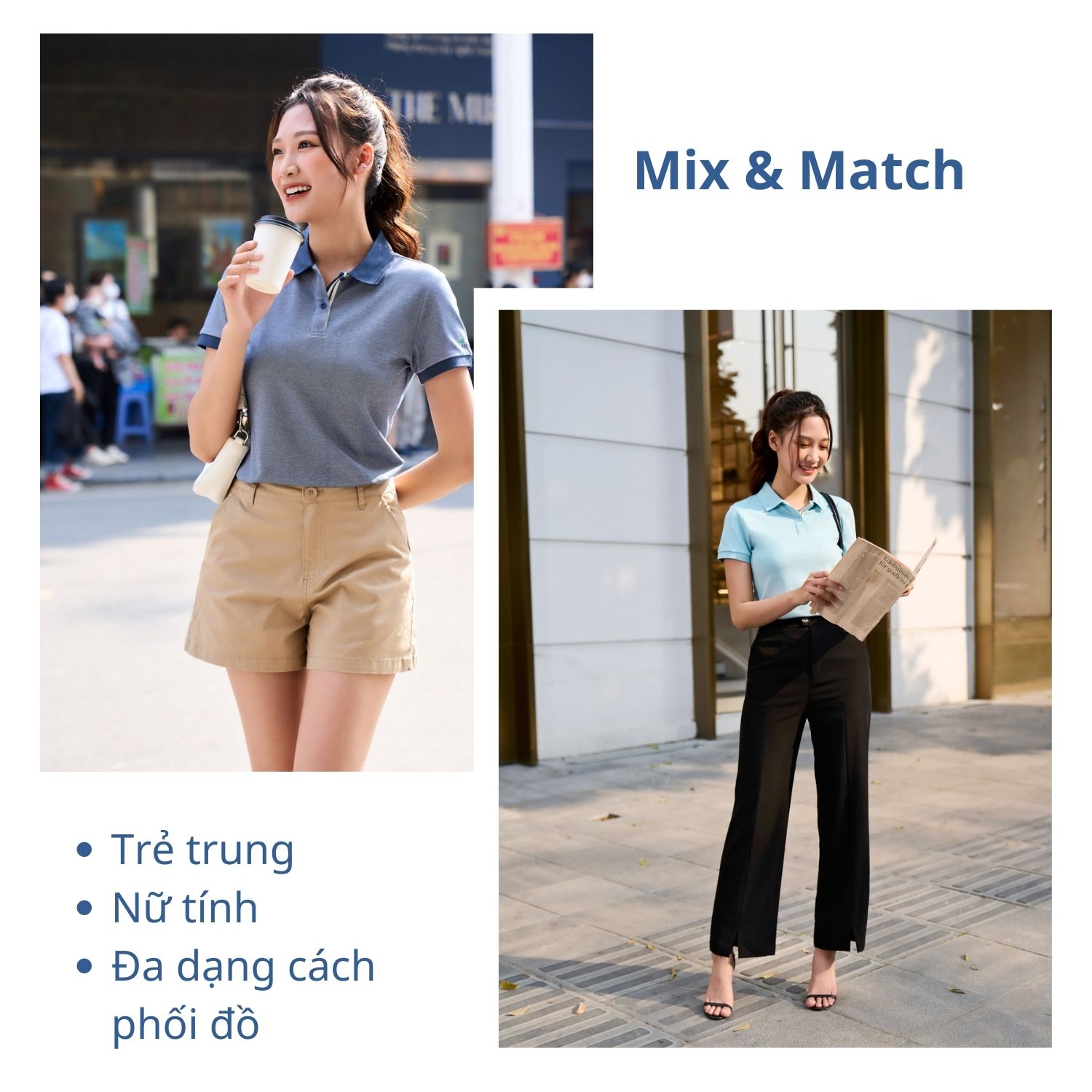 phoi do voi ao polo nu vai mat chim yodyvn