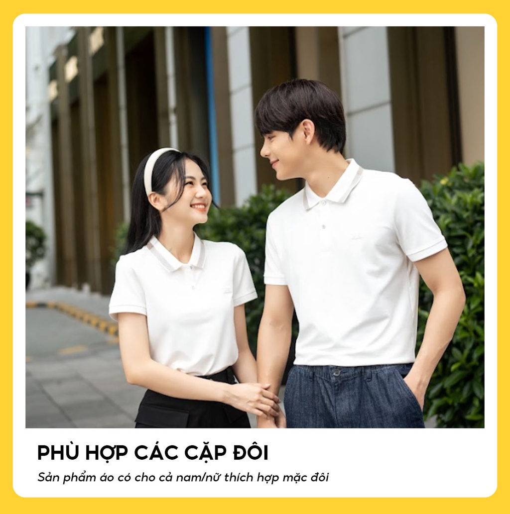 Áo polo nữ mắt chim phối bo