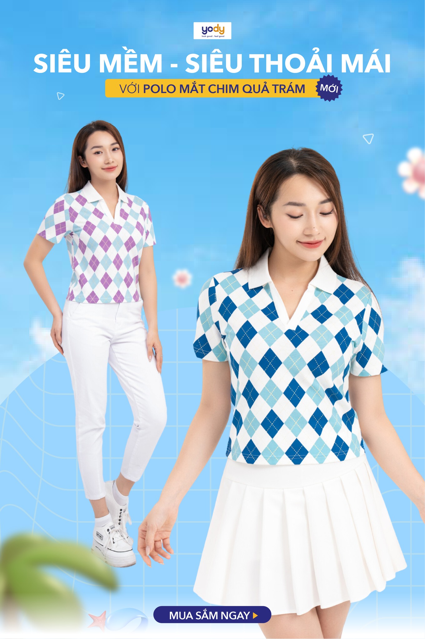 áo polo nữ croptop hoa tiết quả trám