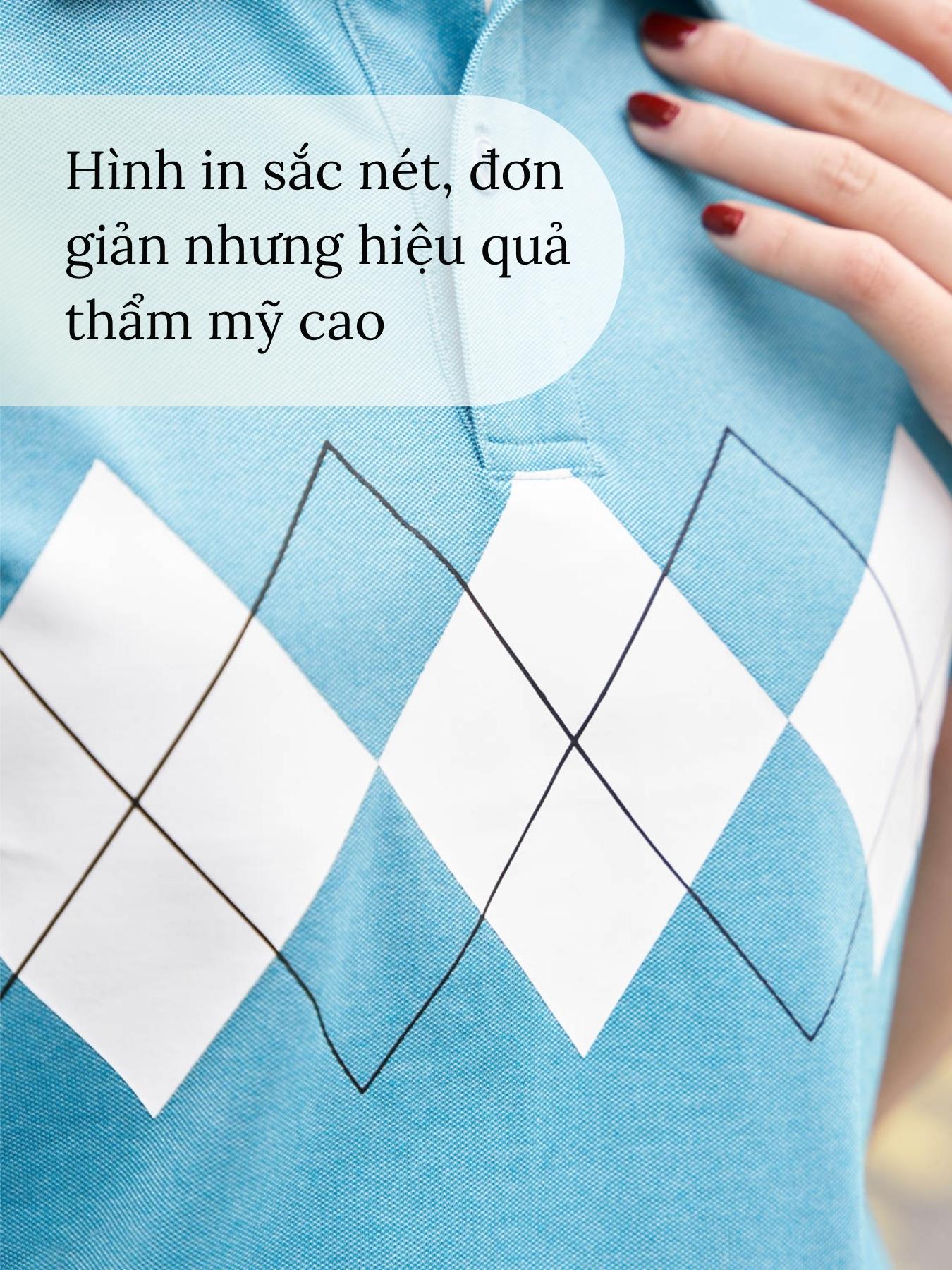 Áo Polo Nữ Croptop Pique Mắt Chim In Hình