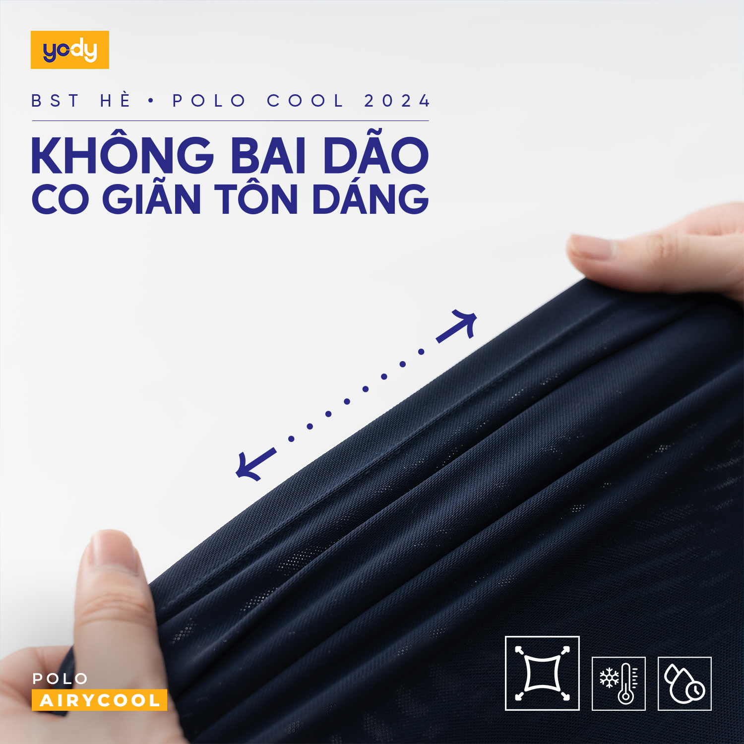 Áo Polo Thể Thao Nữ Airycool Điều Hoà Phối Lé Nổi Bật