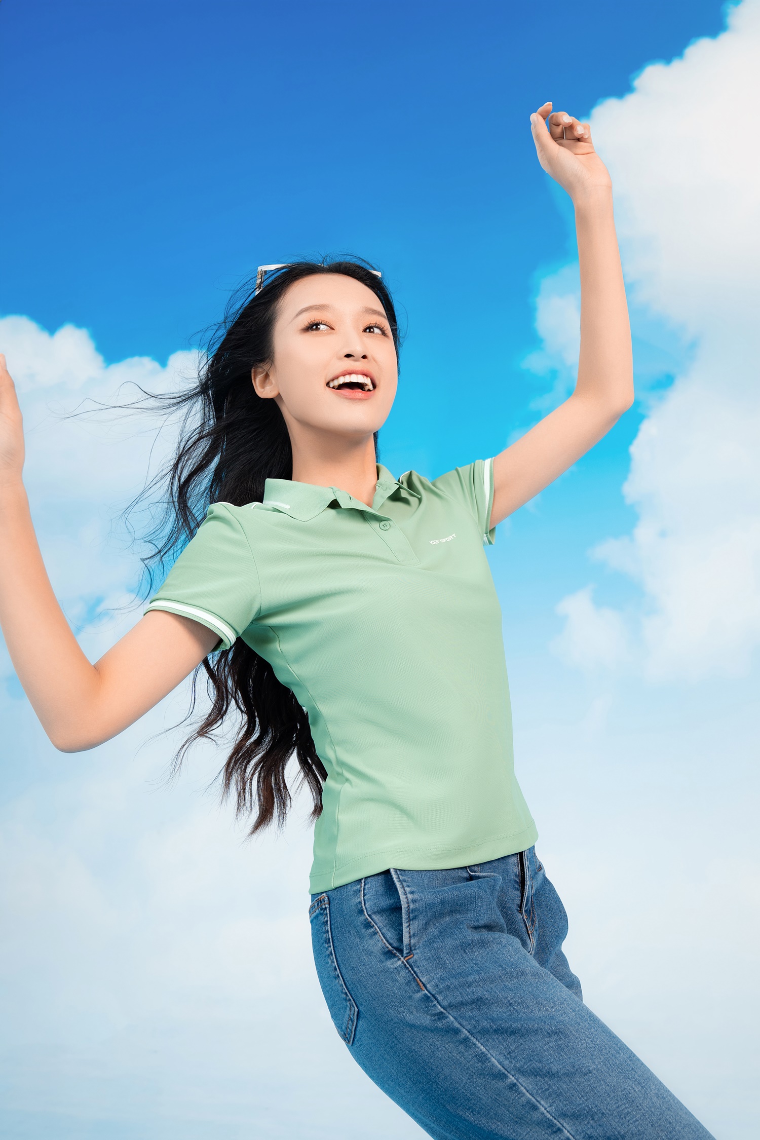 Áo Polo Thể Thao Nữ Airycool Điều Hoà Phối Lé Nổi Bật