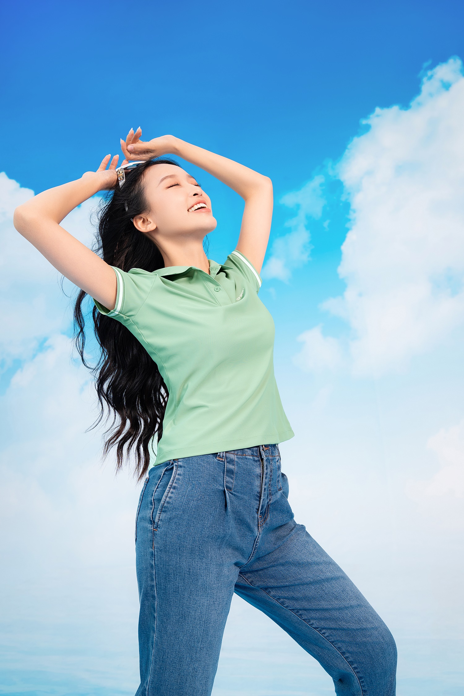 Áo Polo Thể Thao Nữ Airycool Điều Hoà Phối Lé Nổi Bật