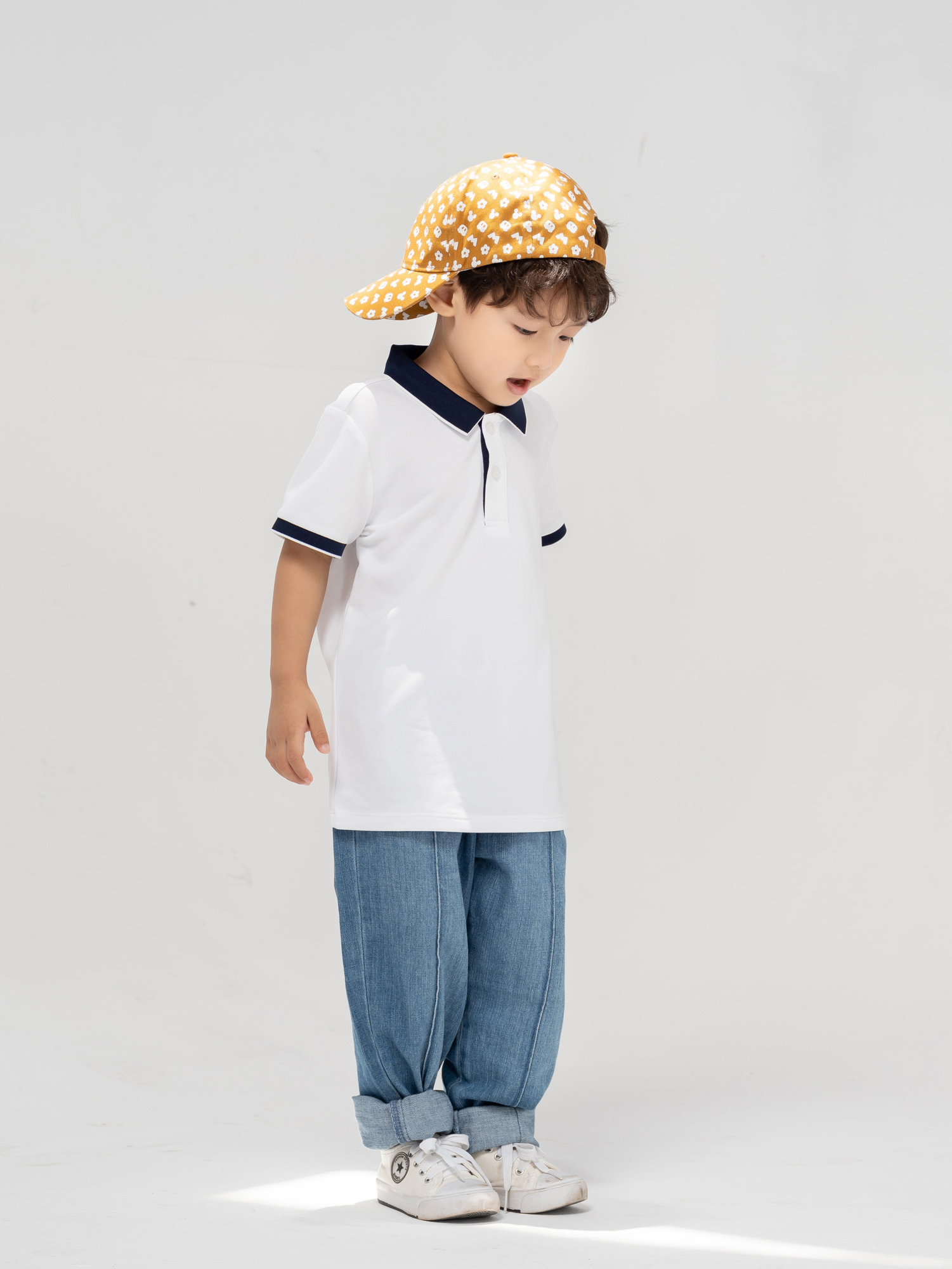 Áo Polo Trẻ Em Cafe Ngắn Tay Phối Bo Kháng Khuẩn Khử Mùi