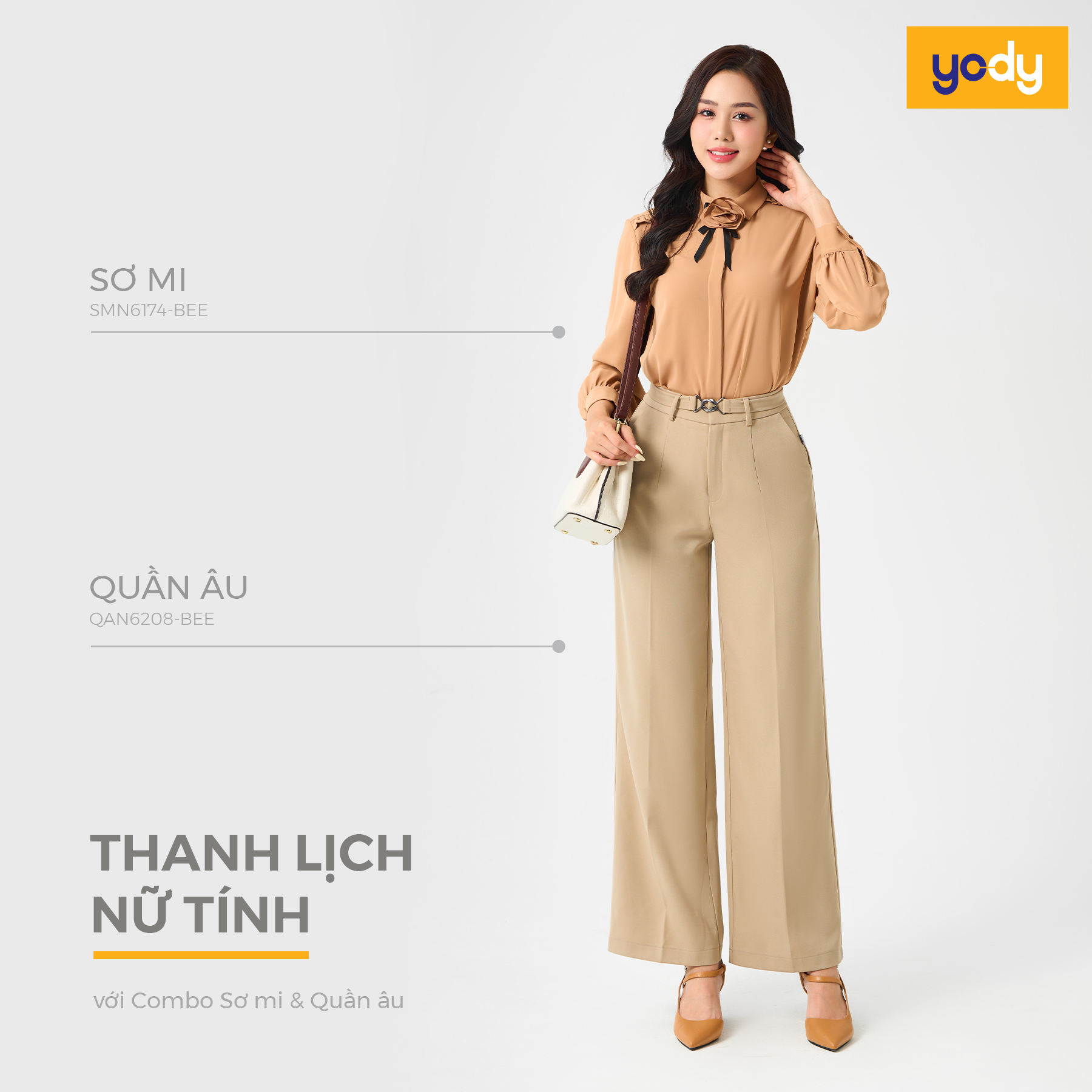 Áo Sơ Mi Nữ Dài Tay Cổ Hoa Nơ