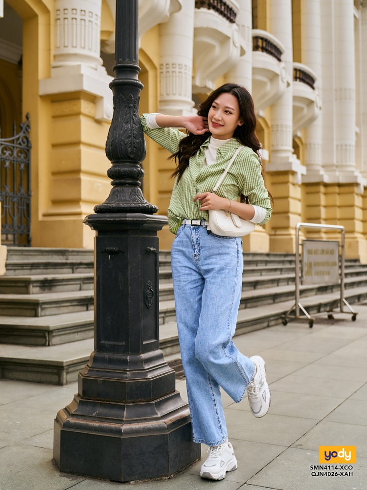 quần jeans sơ mi nữ