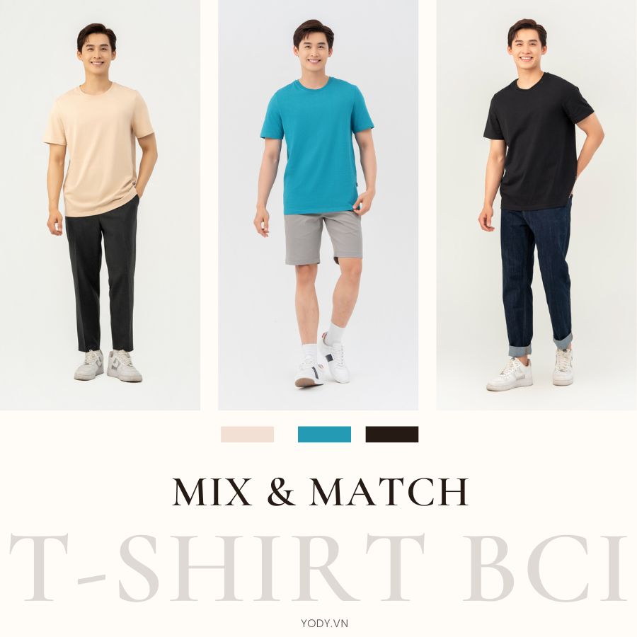 Áo Thun Nam Cơ Bản Cotton BCI