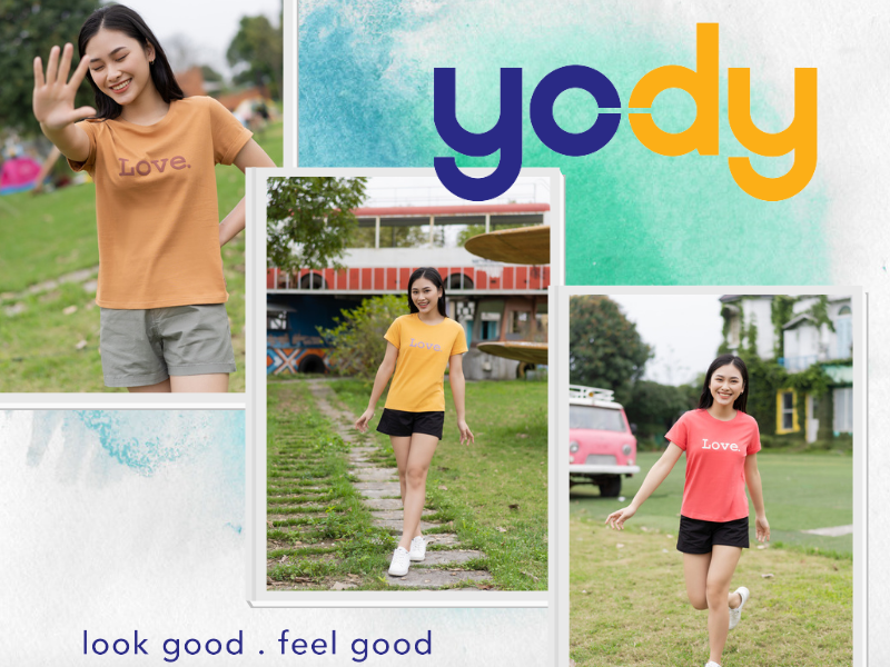 Áo phông nữ cổ tròn YODY kiểu dáng năng động, hiện đại