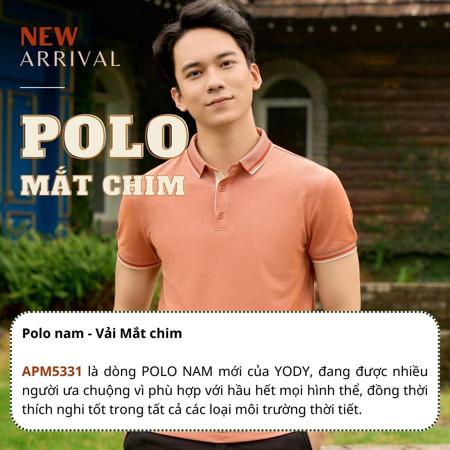 Áo Polo Nam Pique Mắt Chim Melange Phối Nẹp