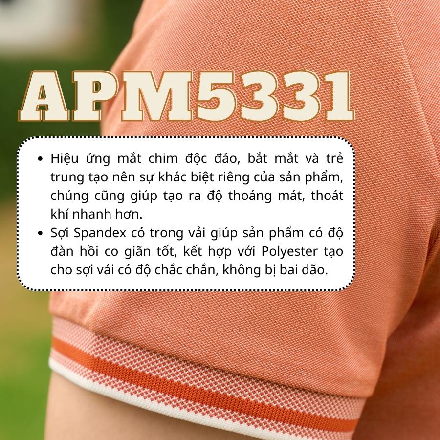 Áo Polo Nam Pique Mắt Chim Melange Phối Nẹp