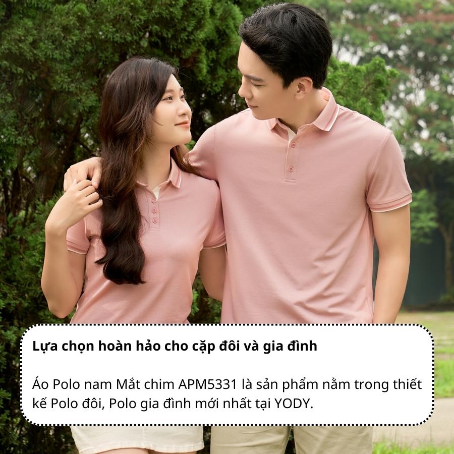 Áo Polo Nam Pique Mắt Chim Melange Phối Nẹp