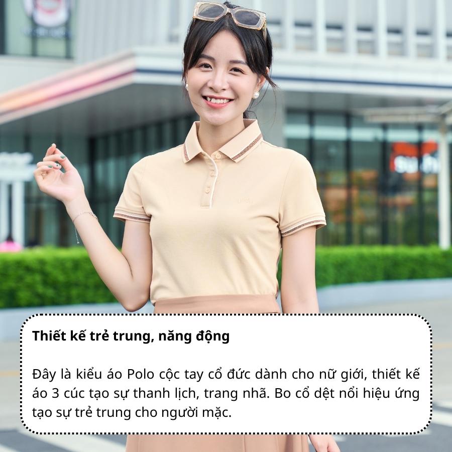 Áo Polo Nữ Sợi Se Phối Nẹp