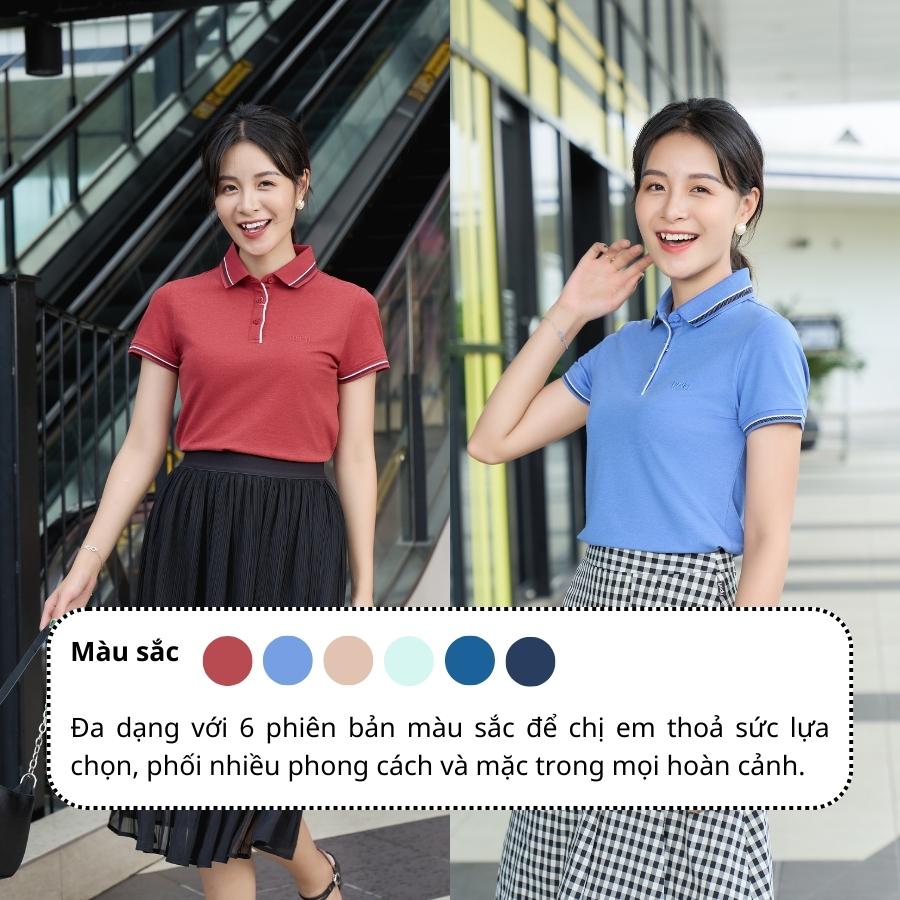 Áo Polo Nữ Sợi Se Phối Nẹp