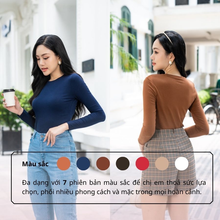 Áo Giữ Nhiệt Nữ Cổ Tròn