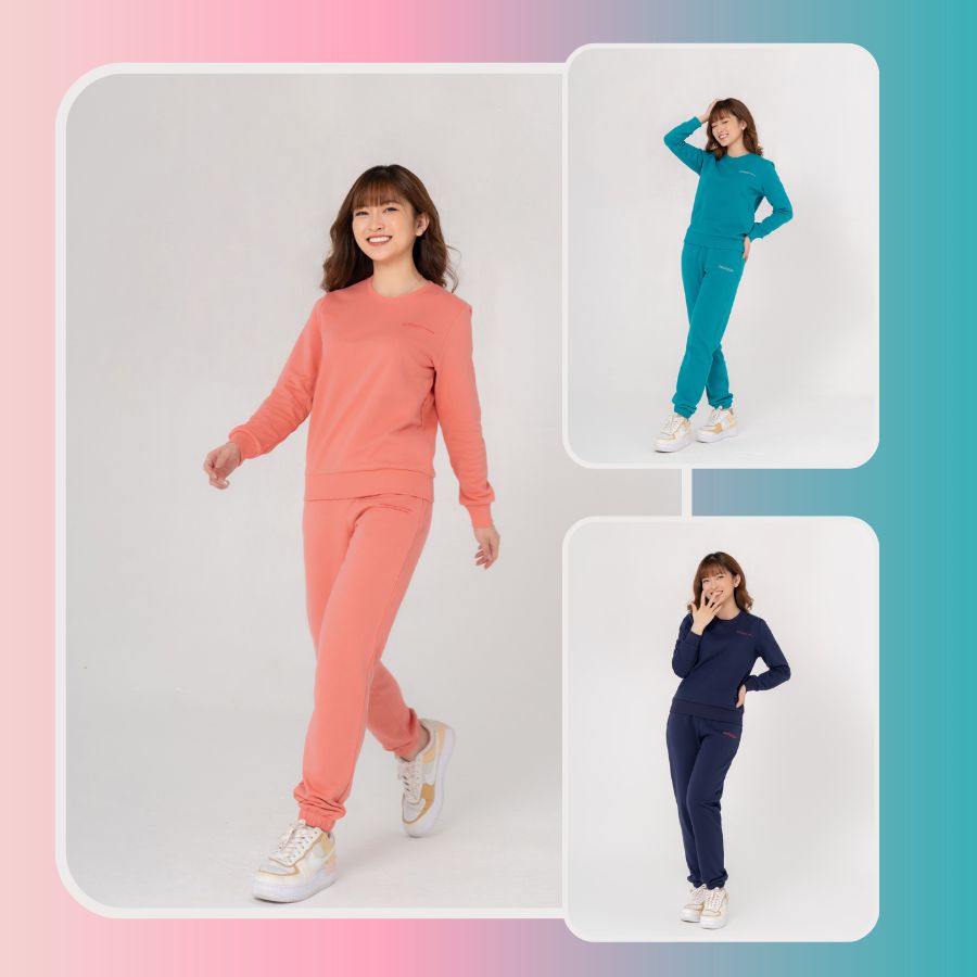 Bộ Thu Đông Nữ Basic Chất Nỉ Mềm Mại