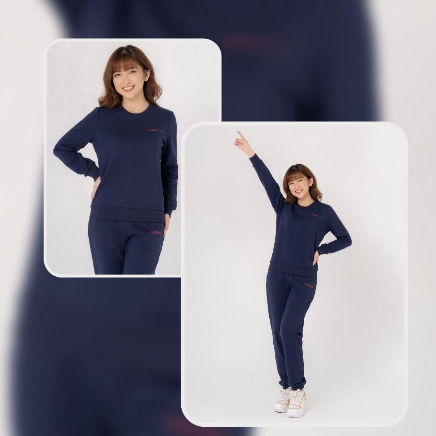 Bộ Thu Đông Nữ Basic Chất Nỉ Mềm Mại